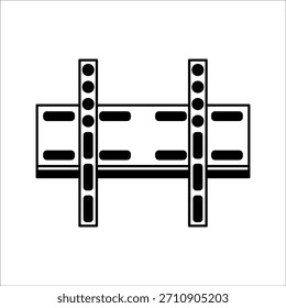 Ícone do suporte de parede da TV. sinal do suporte de parede. Ilustração vetorial