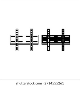 TV Wandhalterung Symbol. Wandschild. Vektorgrafik