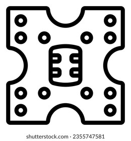 TV wall mount line icon, TV accessories concept, tv wall setting vector sign on white background, outline style icon for mobile concept and web design. Vector graphics