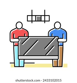 tv wall mounting color icon vector. tv wall mounting sign. isolated symbol illustration