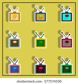 TV weather forecast sticker collection