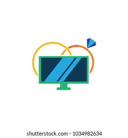 Tv Wedding Logo Icon Design