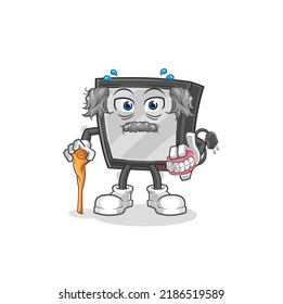 the tv white haired old man. character vector