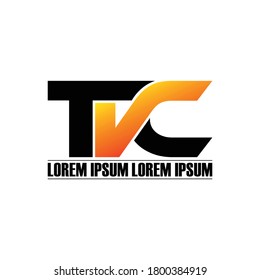 TVC Letter Monogram Logo Design Vector
