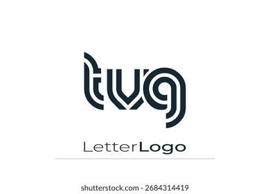 TVG Creative Unique Modern Letter Logo Design. Elegant Monogram Logo Design with Decorative Elements and Typography