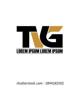 TVG letter monogram logo design vector