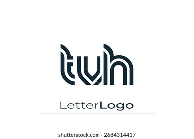 TVH Criativo Único Moderno Carta Logo Design. Elegante Monograma Logo Design com elementos decorativos e tipografia