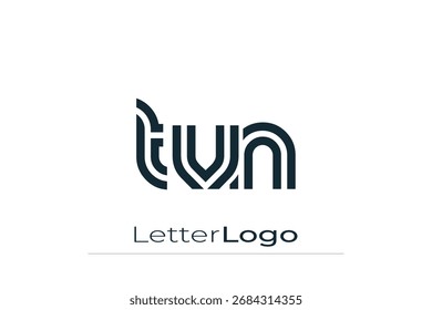 TVN Creative Diseño de Logo de Letra Moderna Única. Diseño elegante del logotipo del monograma con los Elementos decorativos y la tipografía