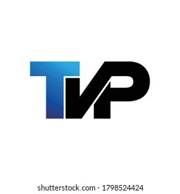 TVP letter monogram logo design vector