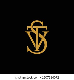 TVS monogram logo, STV lettering logo