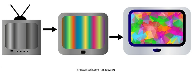 TVs old and new