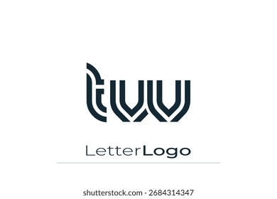 TVV Criativo Único Moderno Carta Logo Design. Elegante Monograma Logo Design com elementos decorativos e tipografia