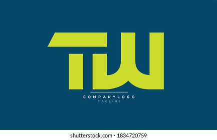 TW abstract initials monogram letter text alphabet logo design