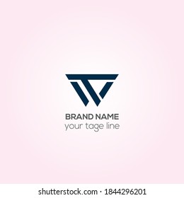 TW business vector logo design, WT Creative logo design, cooperate logo, Identity design