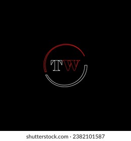 TW Creative moderne Buchstaben Logo Design Vorlage