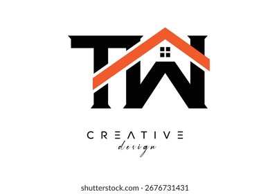 TW Criativo Real Estate Arquitetura Monograma e logotipo de casa