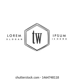TW Initial beauty monogram logo vector