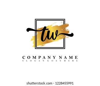 TW Initial Handwriting Logo Concept