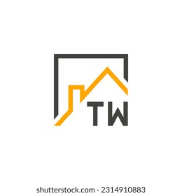 TW initials homes modern building company logo vector.eps