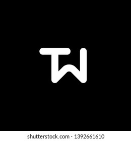 TW initials letter  modern logo vector