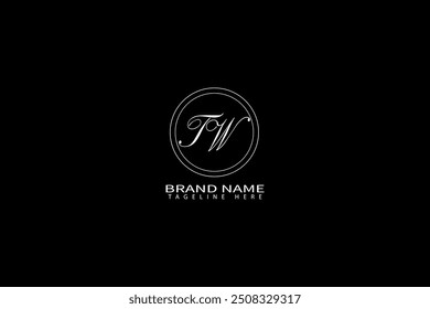 TW-Buchstabe Logo-Design auf schwarzem Hintergrund. TW Creative Initials Buchstaben Logo Konzept. TW einzigartige Design.
