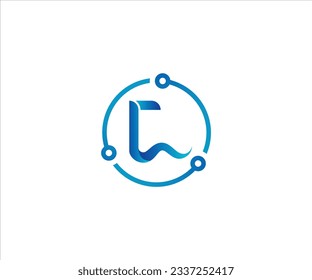TW letter logo design for tech company