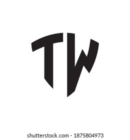 vector de diseño de logotipo de letras TW