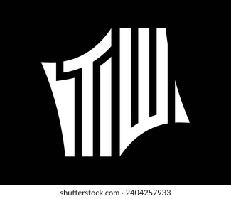 Diseño vectorial de logotipo de letras TW