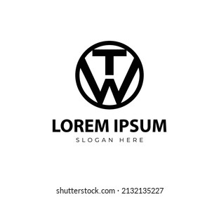 Tw logo design, Tw logo vector.