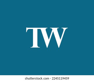 TW logo design vector template