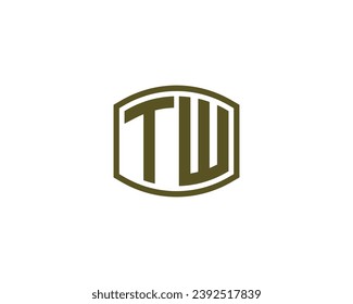 TW logo design vector template