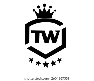 TW Logo  designed with letter T  W in vector format
