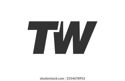 TW Techno Editable Font Logo For Corporate Branding. Bold, Futuristic Design With Unique Typographic Ideas. Minimal Custom Type And Dynamic Letter Variations For Promotion, Printing, And Book Titles