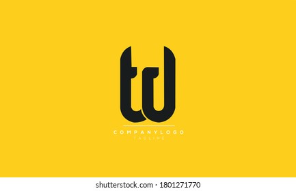 Abstrakte Initialen von TW TU Monogramm Buchstaben Textalphabet Logo-Design