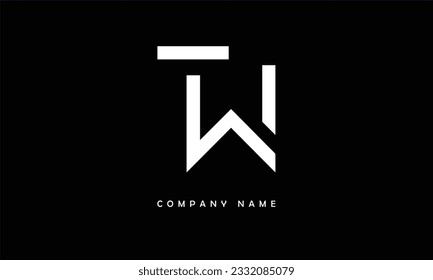 TW, WT Abstract Letters Logo Monogram