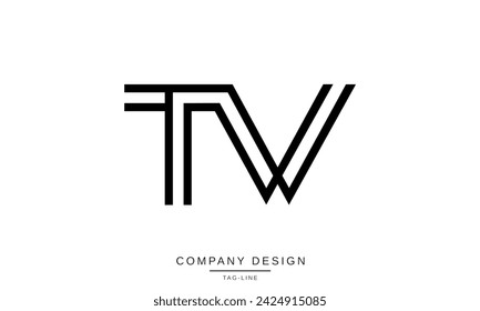 TW, WT, Abstract Letters Logo Monogram