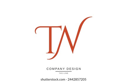 TW, WT Abstract Letters Logo Monogramme Création Icône Police