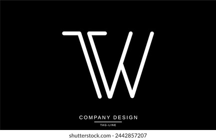 TW, WT Abstract Letters Logo Monogramme Création Icône Police