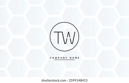 TW, WT Abstract Letters Logo Monogram