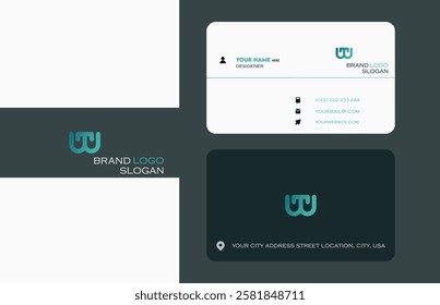 TW, WT Latter logo with creative business card, colorful and black white visiting card, top business card design, vector layout, illustration