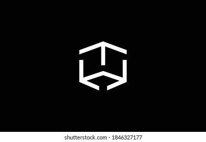 Diseño del logotipo TW WT con fondo. Letra de icono del monograma creativo mínimo basado en el inicio. Diseño vectorial de alfabeto lujoso moderno