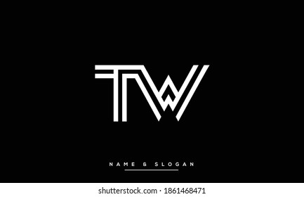 TW ,WT ,T ,W  Abstract Letters Logo monogram