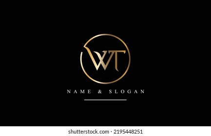 TW, WT, T, W abstract letters logo monogram