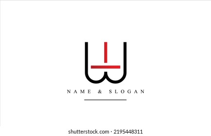 TW, WT, T, W abstract letters logo monogram