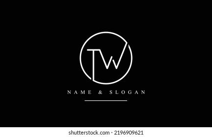 TW, WT, T, W abstract letters logo monogram
