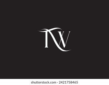 Abstrakte Buchstaben TW, WT, T, W Logo-Monogramm