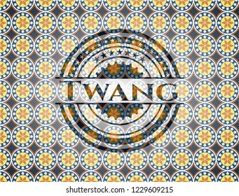 Twang arabesque emblem background. arabic decoration.
