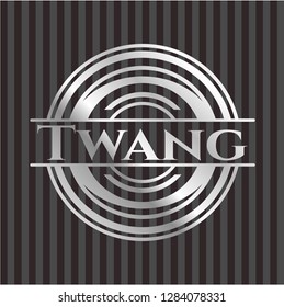 Twang silver emblem or badge