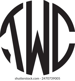 TWC Circle logo design, icon, symbol, vector file