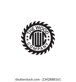 TWC Letter wood company logo, Business Logo Design Icon Alphabet Vector Template